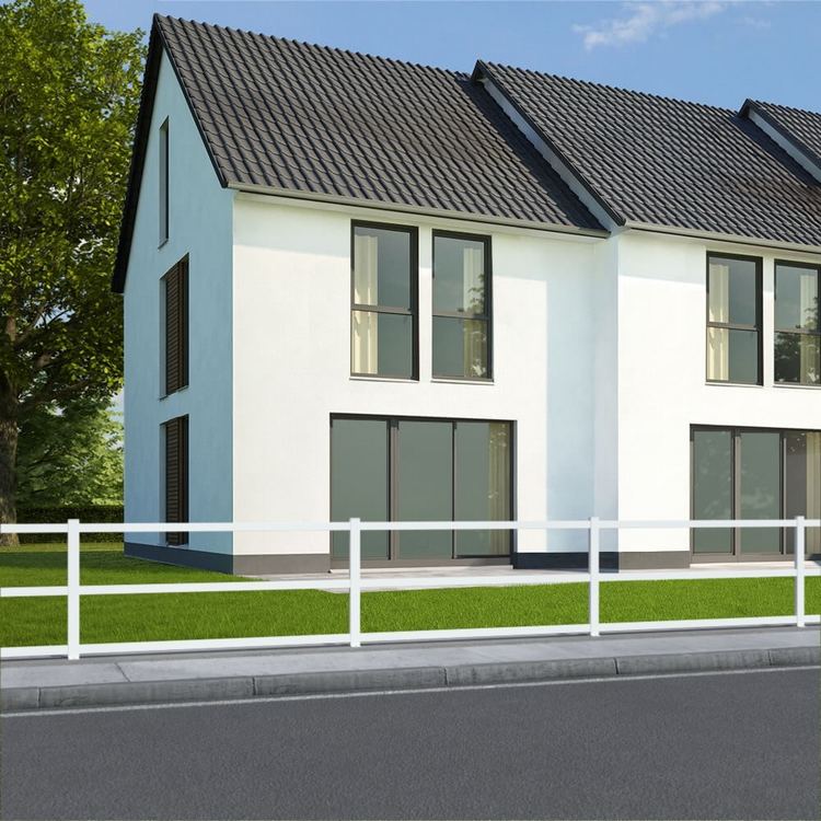 Zaun Weiss Einbau