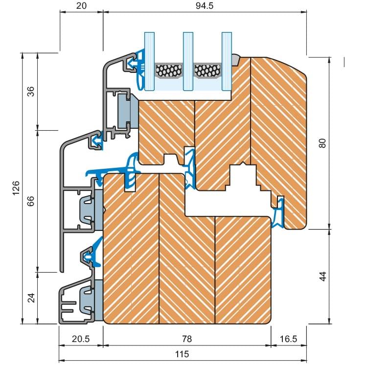 IDEALU Classicline IV 78 - Profilschnitt